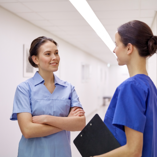 Nurse-and-Recruiter-Talking